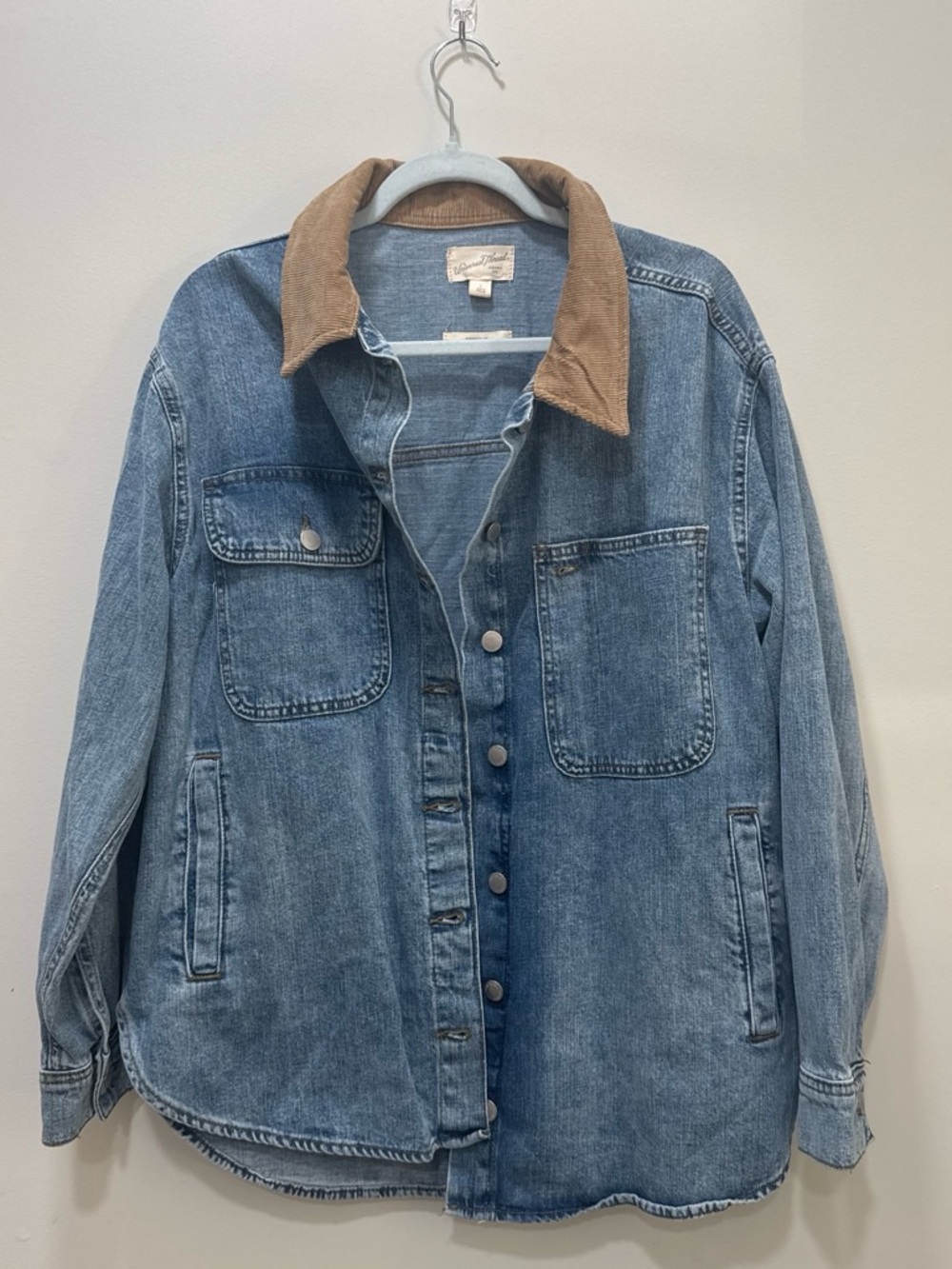 Target Denim Jacket with Brown Corduroy Collar
